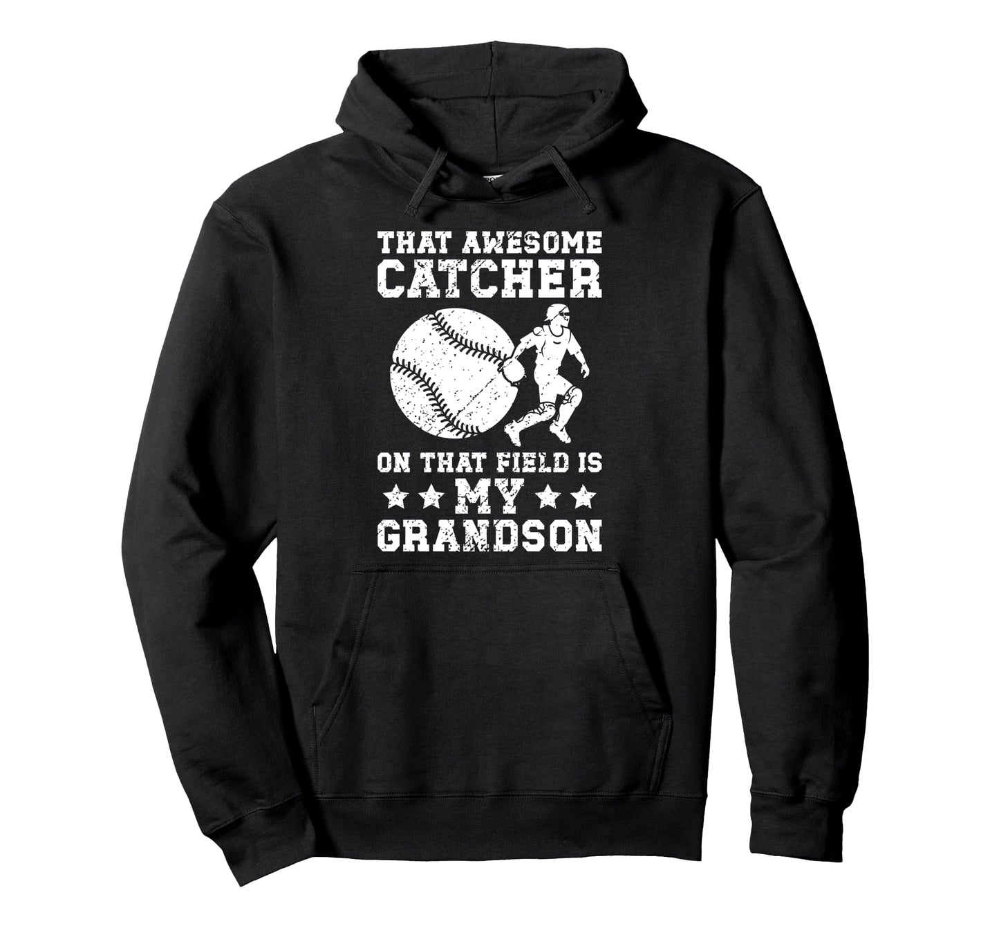 Baseball Catcher Grandma Proud Hoodie - Casual Everyday Wear Unisex - T-Shirt, Sweatshirt, Hoodie