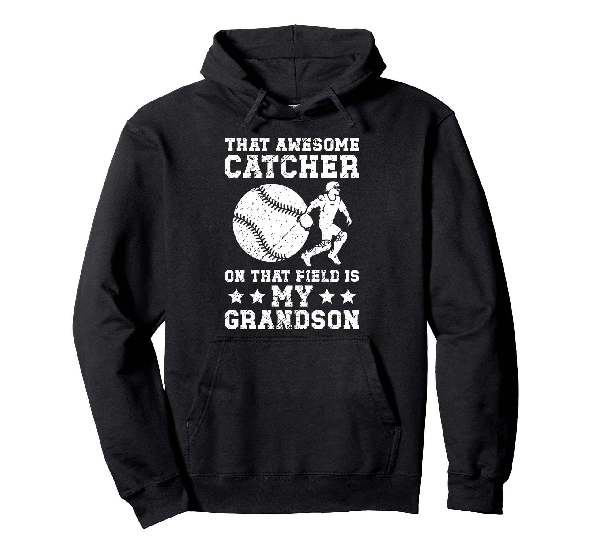 Baseball Catcher Grandma Proud Hoodie - Casual Everyday Wear Unisex - T-Shirt, Sweatshirt, Hoodie