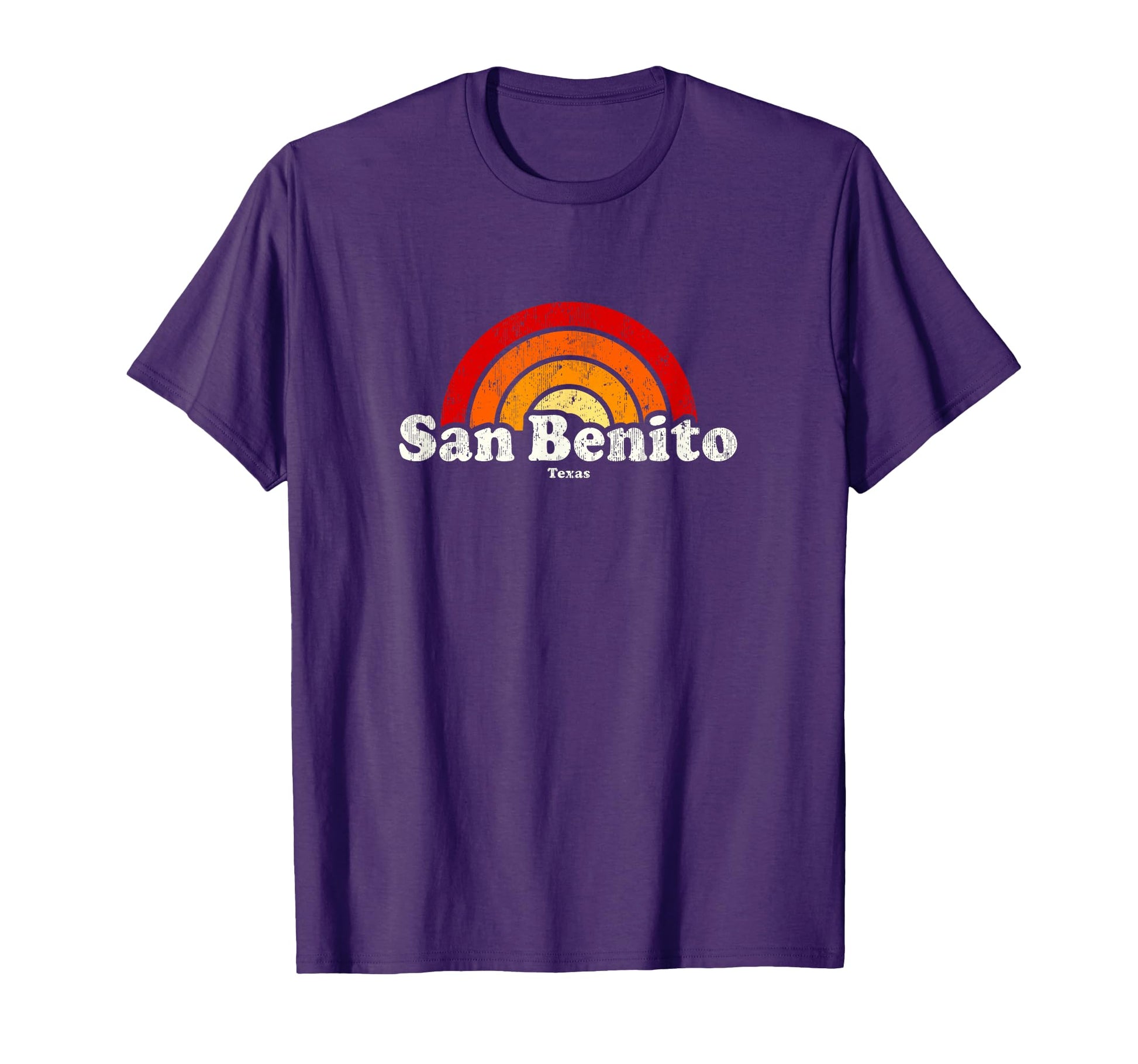 San Benito Texas Tx 70S Rainbow T-Shirt - Graphic Print Unisex - T-Shirt, Sweatshirt, Hoodie
