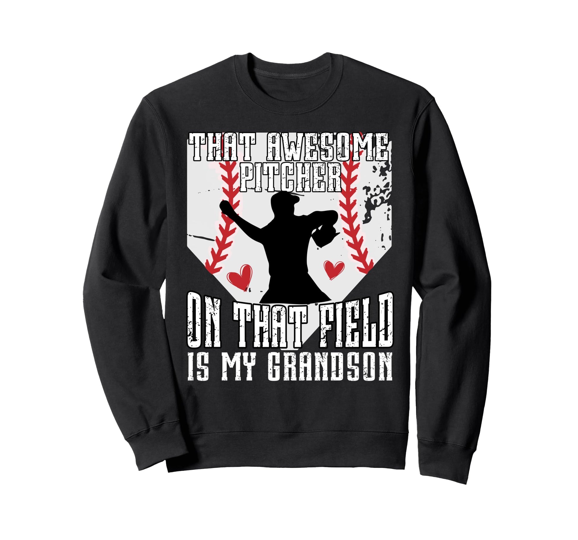 Baseball Pitcher Grandma Proud Sweatshirt - Minimalist Print for Adults - T-Shirt, Sweatshirt, Hoodie