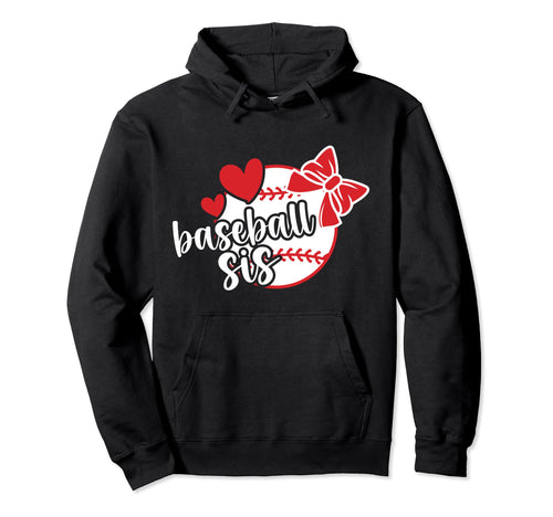 Baseball Sister Baseball Player Hoodie - Aesthetic Graphic for Adults - T-Shirt, Sweatshirt, Hoodie