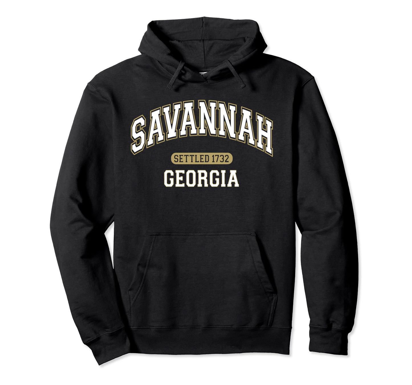 Savannah Georgia Sports Varsity White And Hoodie - Trendy Graphic Unisex - T-Shirt, Sweatshirt, Hoodie