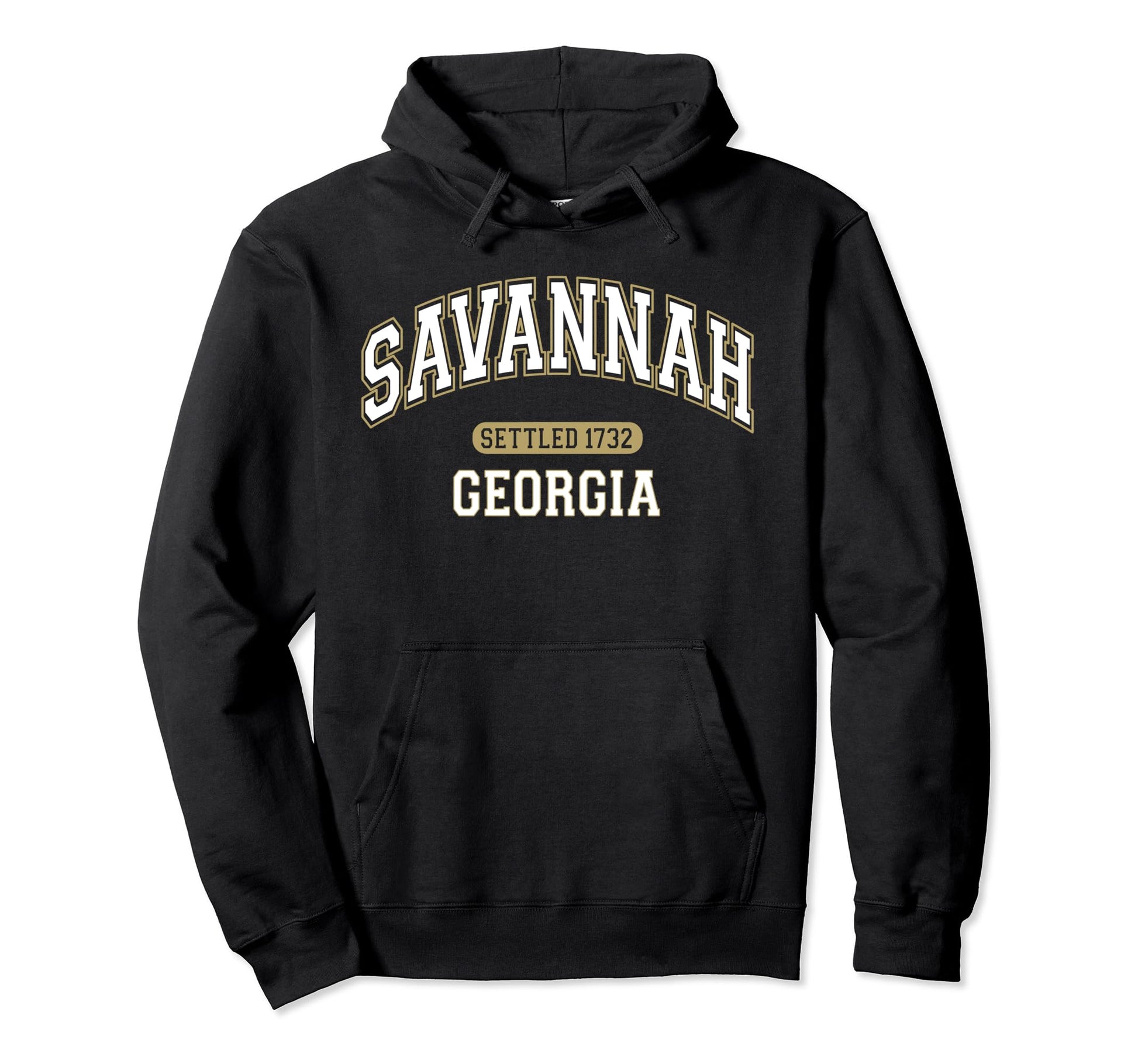 Savannah Georgia Sports Varsity White And Hoodie - Trendy Graphic Unisex - T-Shirt, Sweatshirt, Hoodie