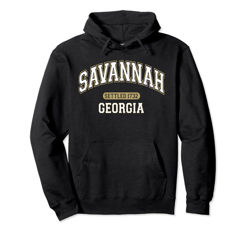 Savannah Georgia Sports Varsity White And Hoodie - Trendy Graphic Unisex - T-Shirt, Sweatshirt, Hoodie