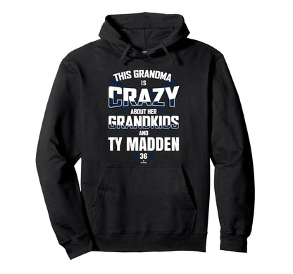 Grandma Crazy Ty Madden Detroit Baseball Hoodie - Minimalist Print Unisex - T-Shirt, Sweatshirt, Hoodie