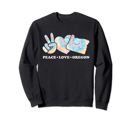 Tie Dye Oregon Hippie Gift Co Sweatshirt - Fun Novelty Design Unisex - T-Shirt, Sweatshirt, Hoodie