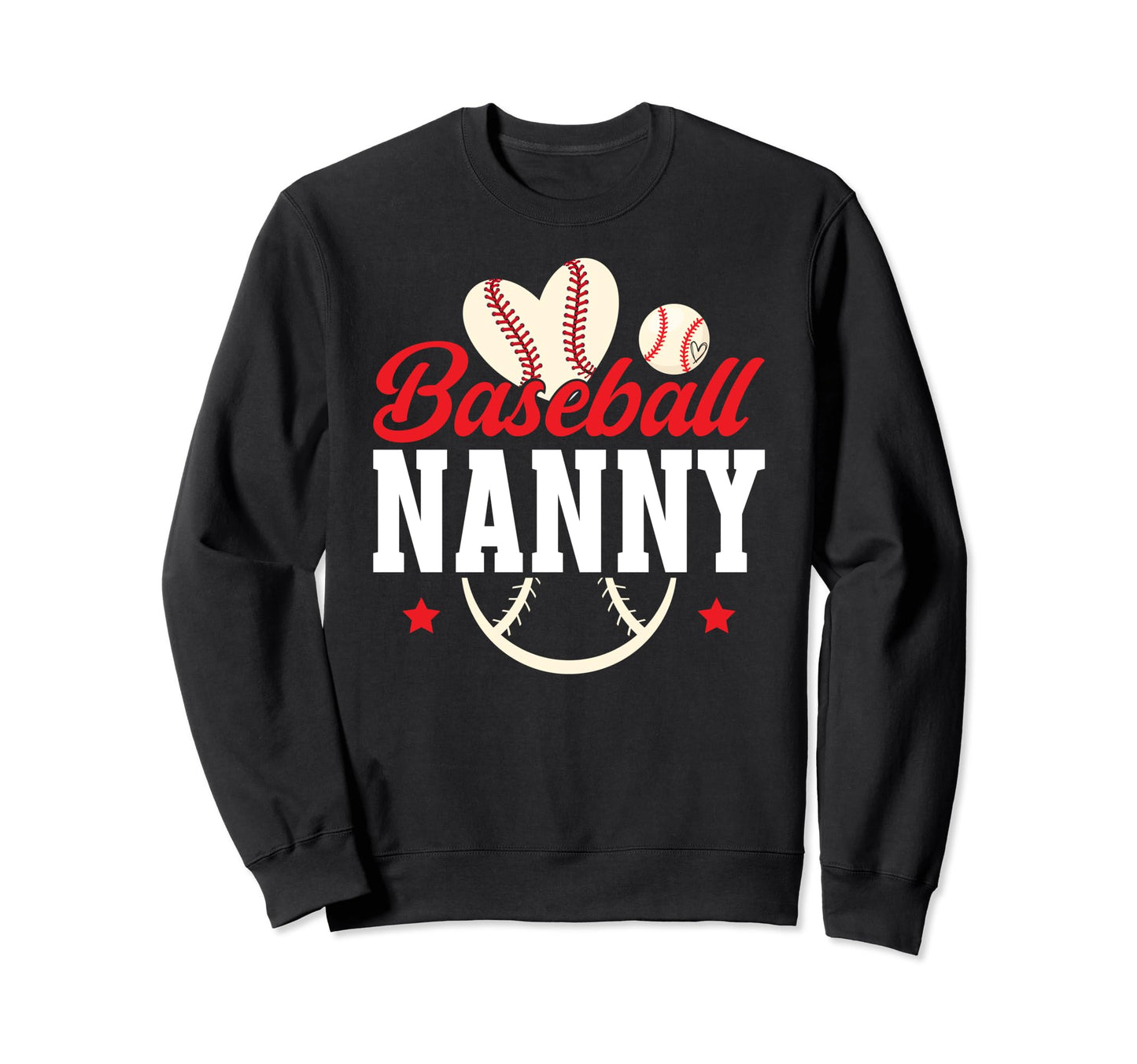 Baseball Nanny Grandma Nanny Baseball Sweatshirt - Custom Art Print Unisex - T-Shirt, Sweatshirt, Hoodie