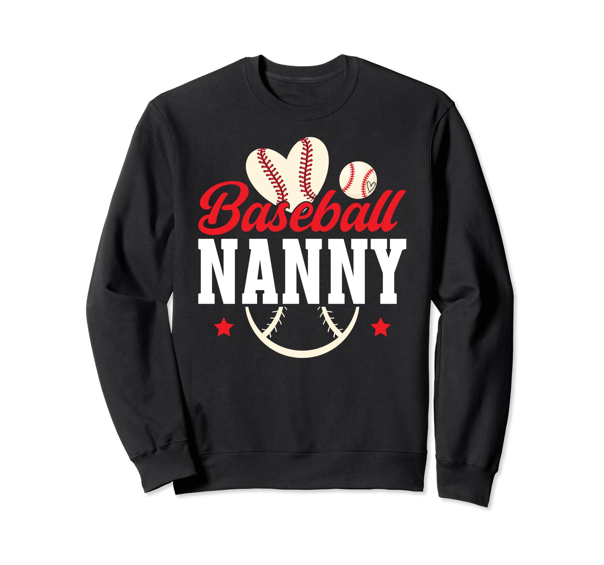 Baseball Nanny Grandma Nanny Baseball Sweatshirt - Custom Art Print Unisex - T-Shirt, Sweatshirt, Hoodie