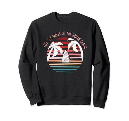 Aloha Spirit Hawaiian Surf Boho Sweatshirt - Custom Art Print Men Women - T-Shirt, Sweatshirt, Hoodie