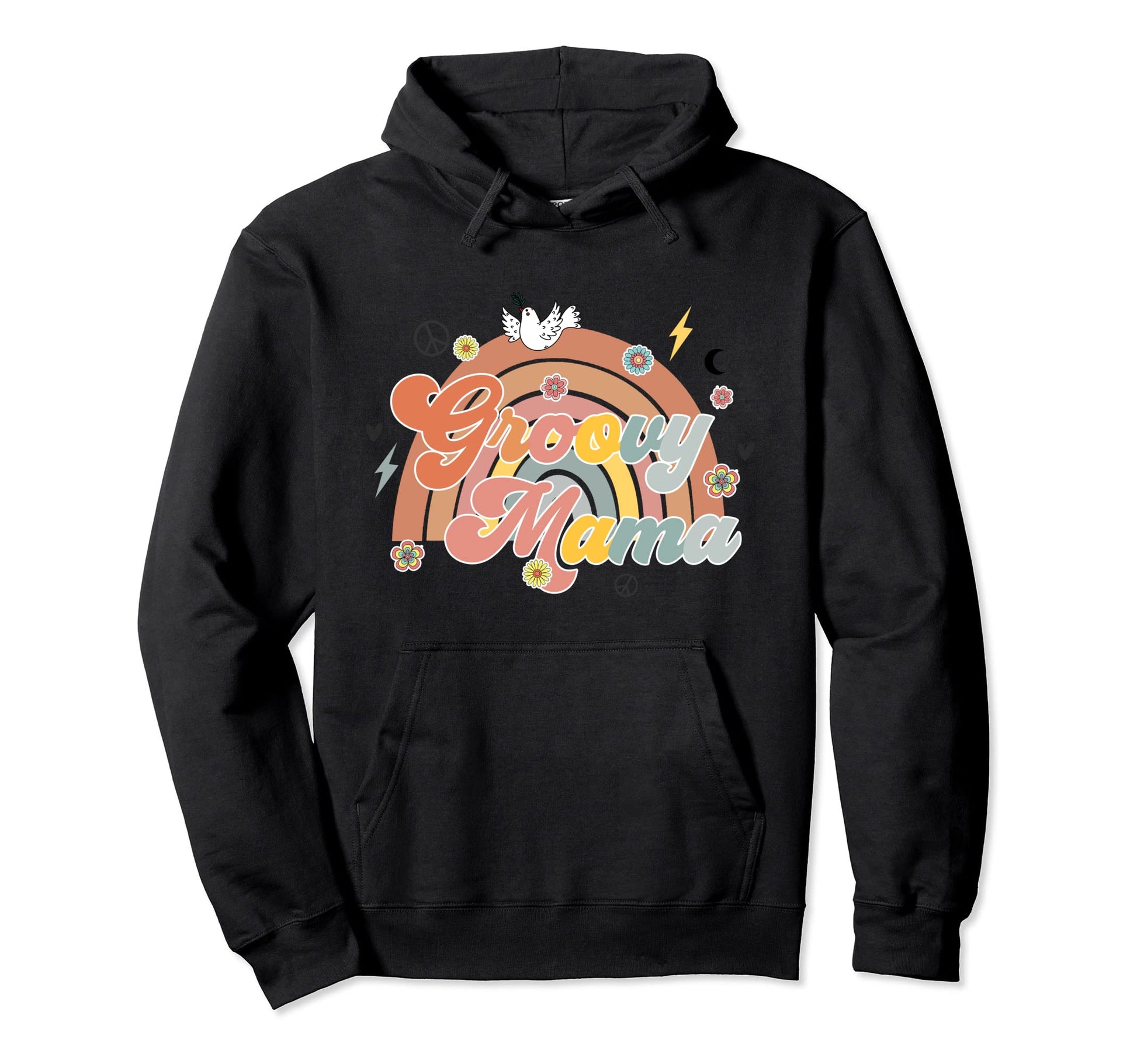 Groovy Mama Matching Family Shower Hoodie - Aesthetic Graphic Men Women - T-Shirt, Sweatshirt, Hoodie