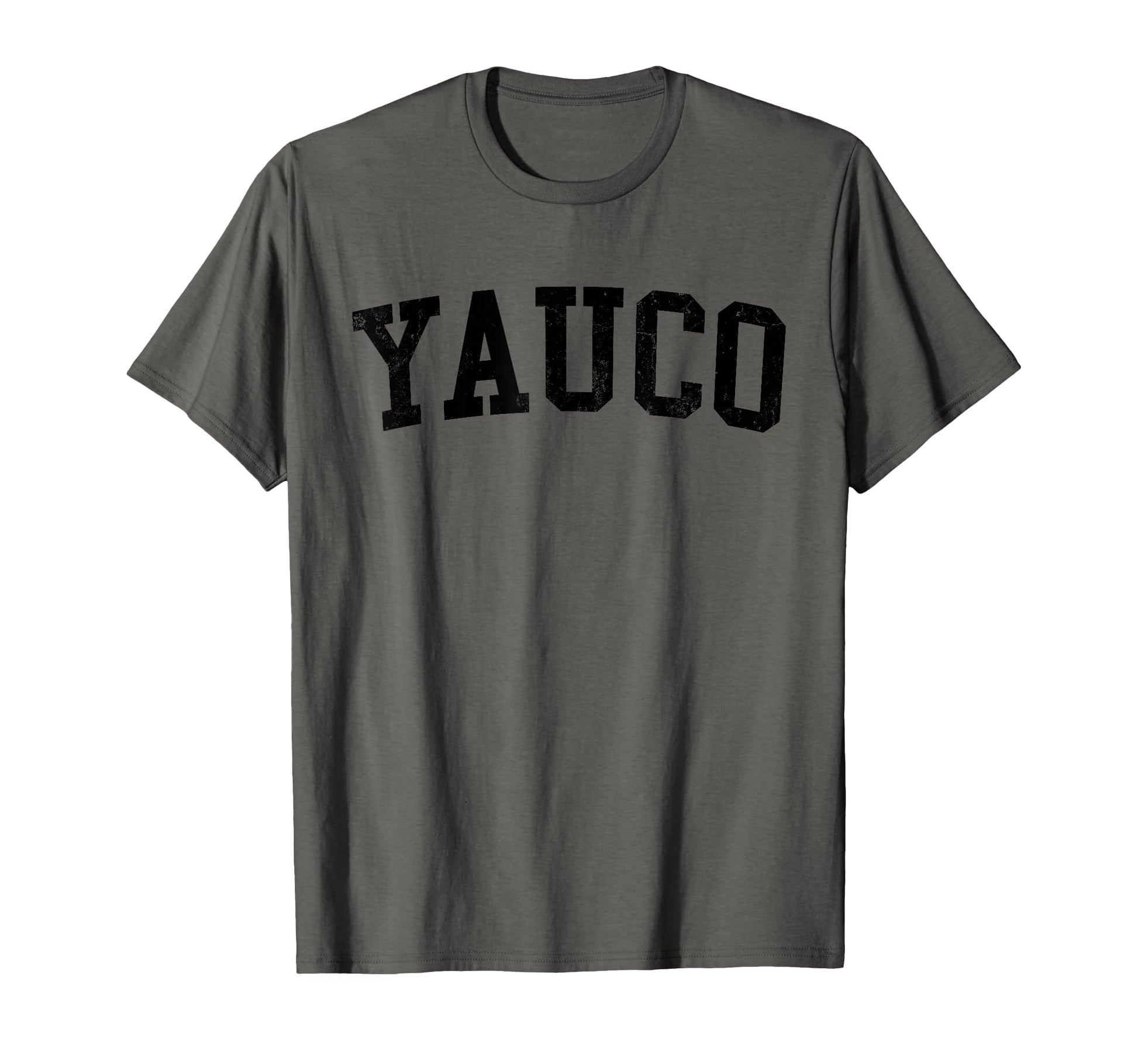 Yauco Pr Distressed Black Varsity T-Shirt - Casual Everyday Wear for Adults - T-Shirt, Sweatshirt, Hoodie