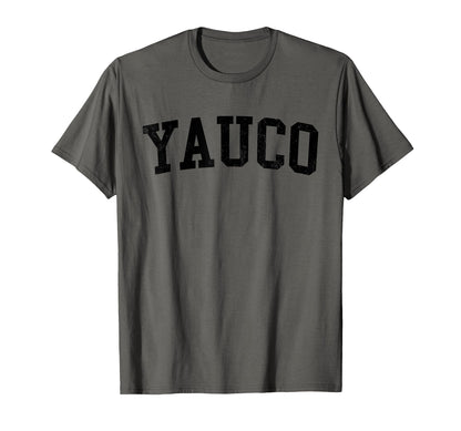 Yauco Pr Distressed Black Varsity T-Shirt - Casual Everyday Wear for Adults - T-Shirt, Sweatshirt, Hoodie