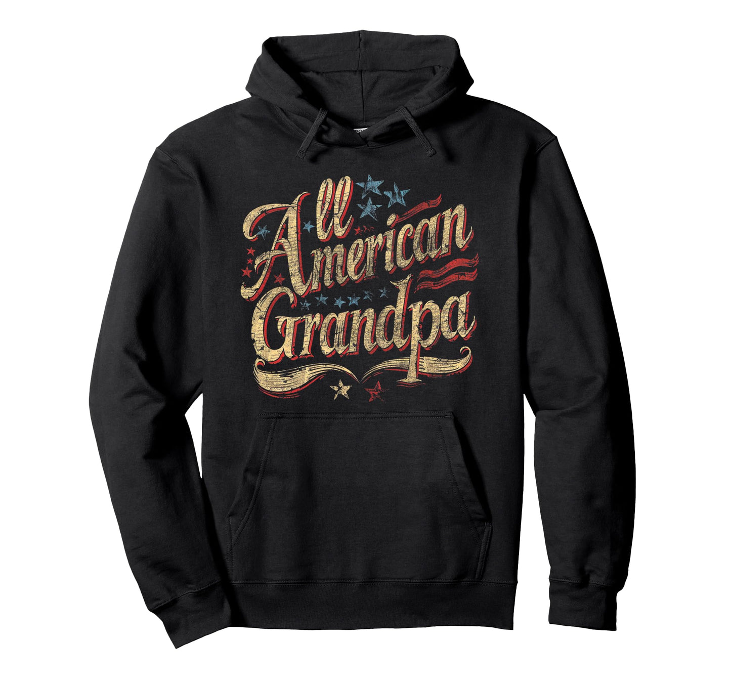 Grandpa 4Th July American Flag Hoodie - Aesthetic Graphic for Adults - T-Shirt, Sweatshirt, Hoodie
