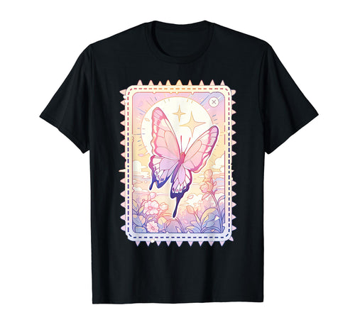 Pastel Butterfly Dreamy Nostalgia T-Shirt - Fun Novelty Design for Adults - T-Shirt, Sweatshirt, Hoodie