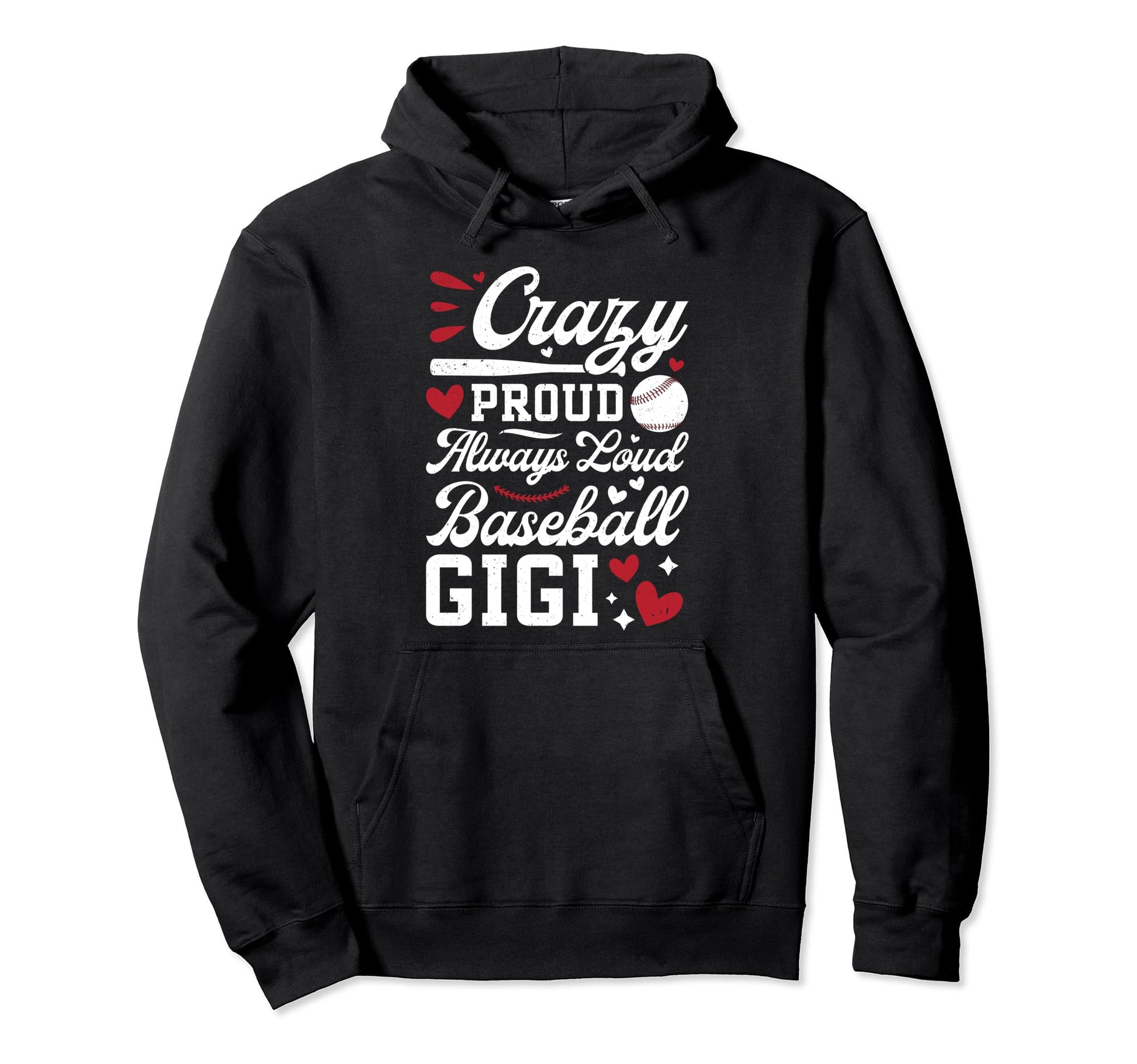Crazy Proud Baseball Gigi Baseball Player Hoodie - Minimalist Print Unisex - T-Shirt, Sweatshirt, Hoodie