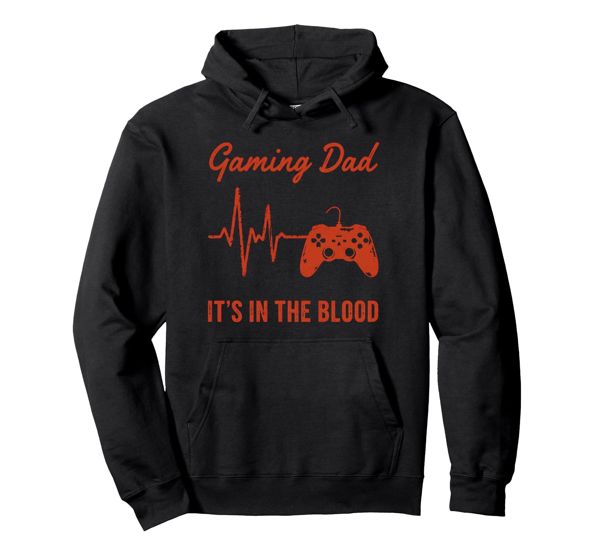 Gaming Dad Gaming Heartbeat Hoodie - Minimalist Print for Adults - T-Shirt, Sweatshirt, Hoodie
