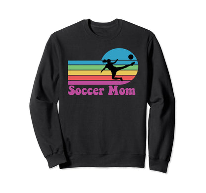 Soccer Mom Rainbow Sweatshirt - Casual Everyday Wear Men Women - T-Shirt, Sweatshirt, Hoodie
