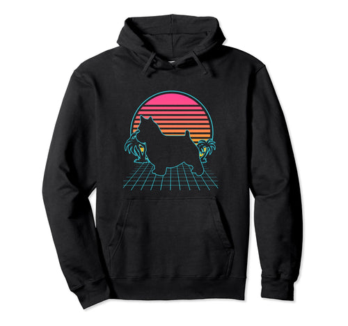Norwich Terrier 80S Vaporwave Hoodie - Custom Art Print for Adults - T-Shirt, Sweatshirt, Hoodie