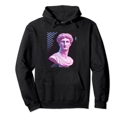 Vaporwave Bust Greek Bust Vaporwave Hoodie - Custom Art Print for Adults - T-Shirt, Sweatshirt, Hoodie