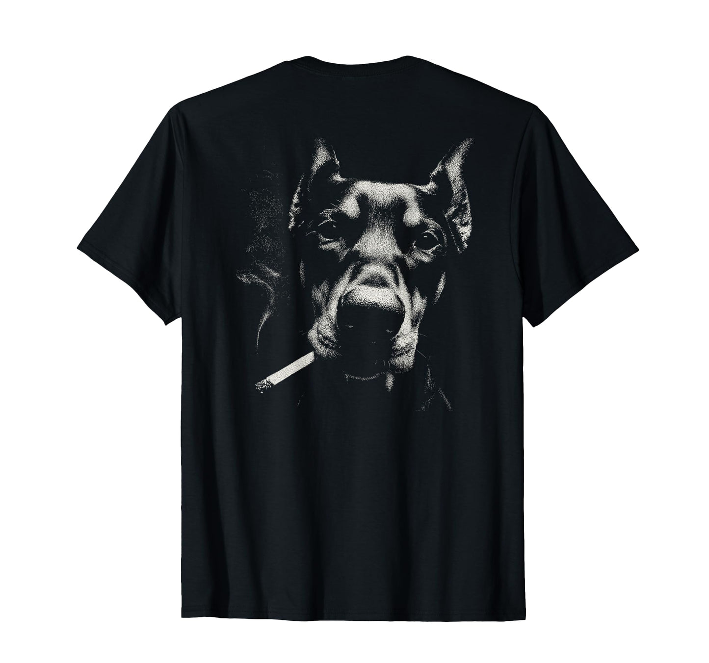 Doberman Smoking Cigarette Grunge Meme 90S T-Shirt - Graphic Print Unisex - T-Shirt, Sweatshirt, Hoodie