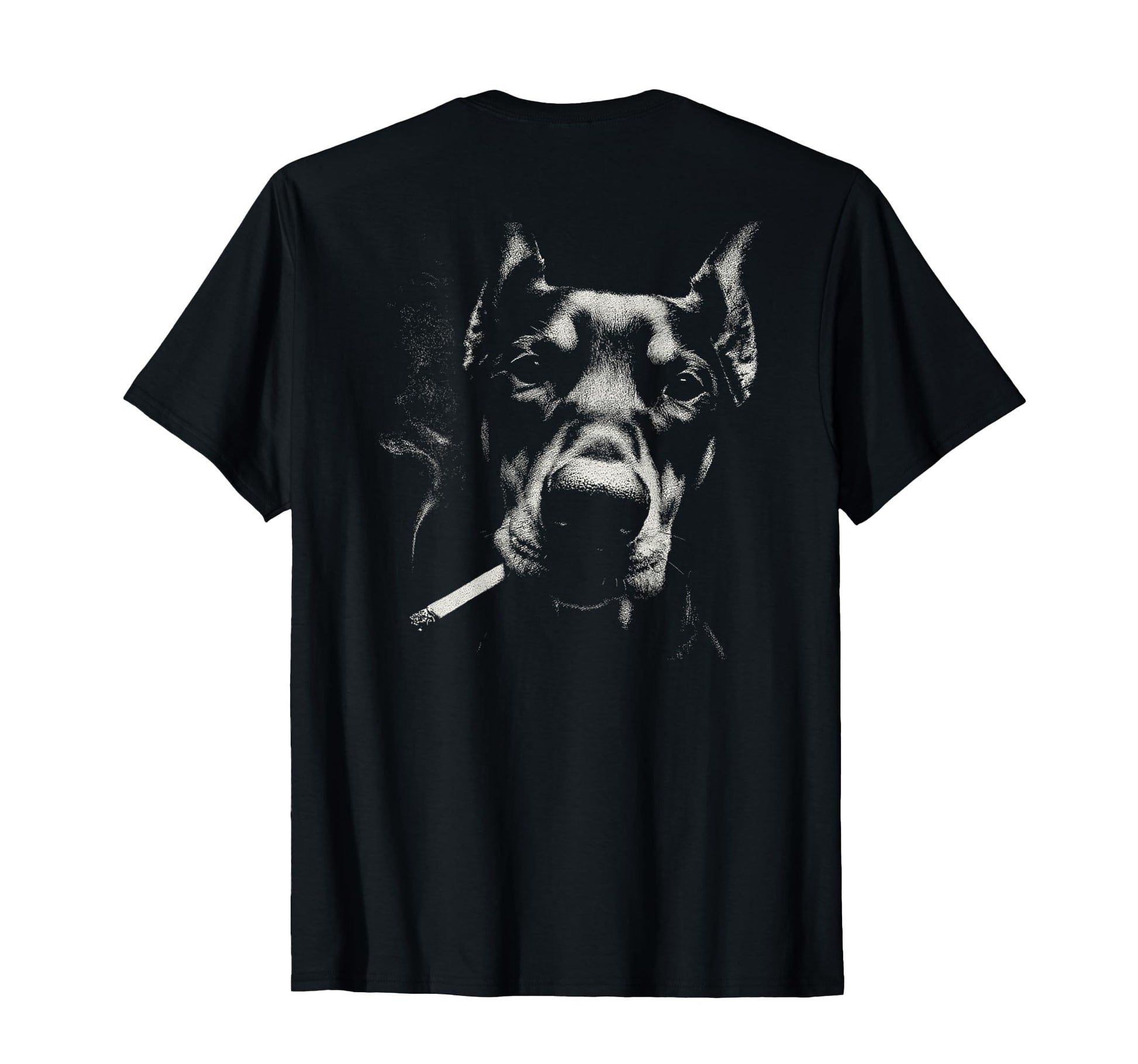 Doberman Smoking Cigarette Grunge Meme 90S T-Shirt - Graphic Print Unisex - T-Shirt, Sweatshirt, Hoodie