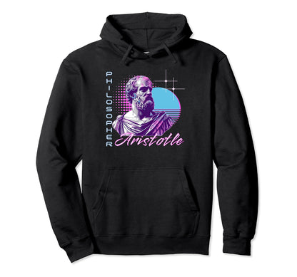 Aristotle Vaporwave Aesthetic 80S 90S Hoodie - Novelty Apparel for Adults - T-Shirt, Sweatshirt, Hoodie