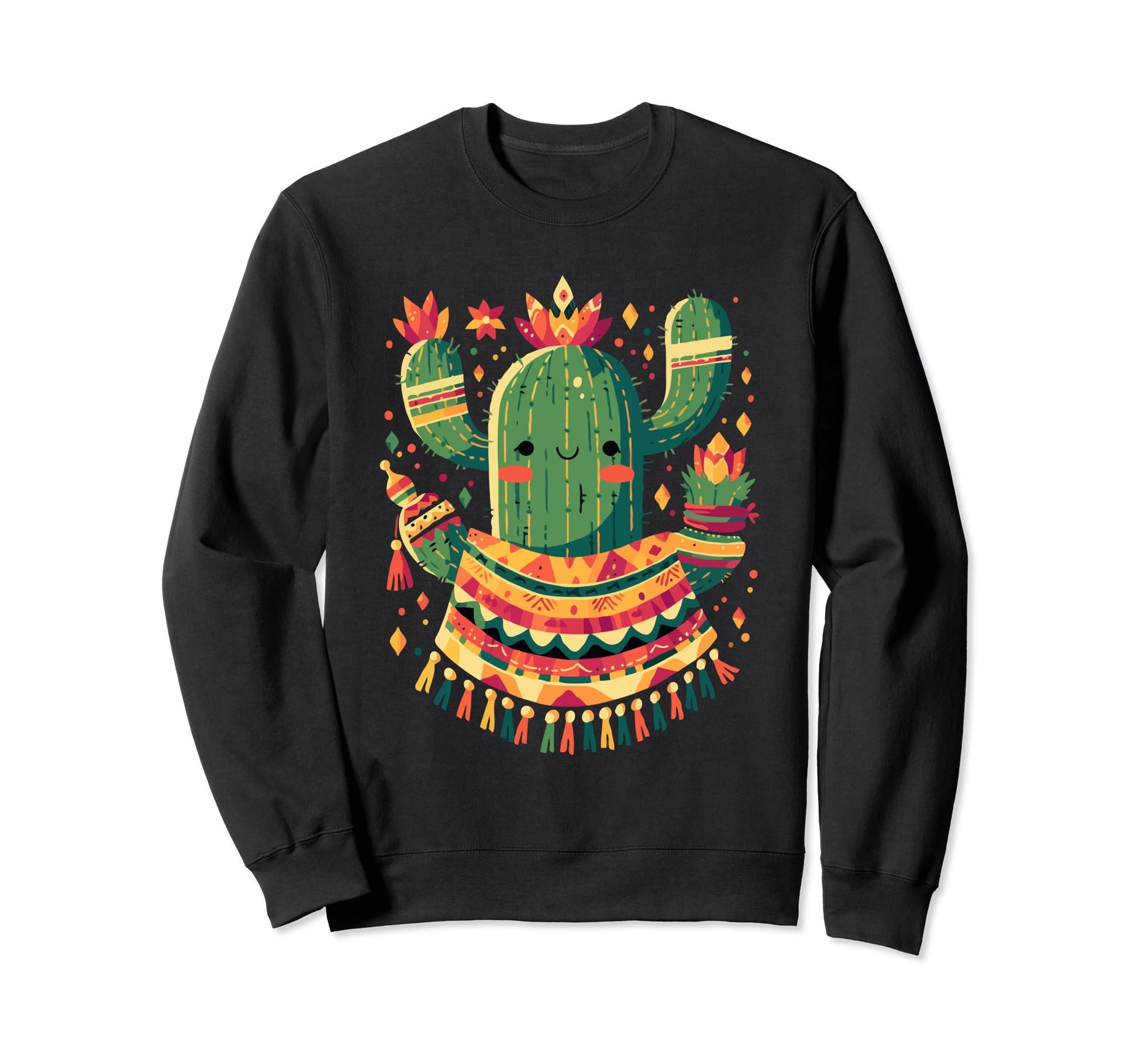 Cactus Serape Succulent Plant Cacti Sweatshirt - Custom Art Print Unisex - T-Shirt, Sweatshirt, Hoodie