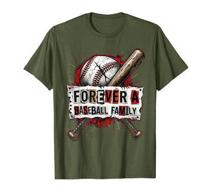 Forever Baseball Family Baseball Mom T-Shirt - Fun Novelty Design Men Women - T-Shirt, Sweatshirt, Hoodie