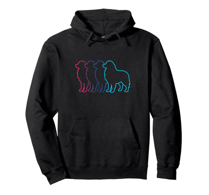 Bernese Mountain Dog Silhouette Hoodie - Trendy Graphic Men Women - T-Shirt, Sweatshirt, Hoodie