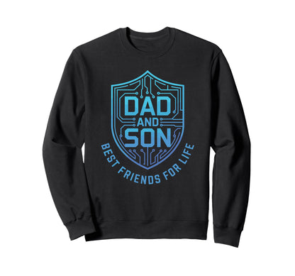 Tech Gamer Dad And Son Best Mates Sweatshirt - Novelty Apparel Unisex - T-Shirt, Sweatshirt, Hoodie