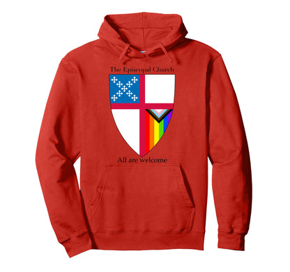 Episcopal Church Shield Progressive Hoodie - Novelty Apparel for Adults - T-Shirt, Sweatshirt, Hoodie