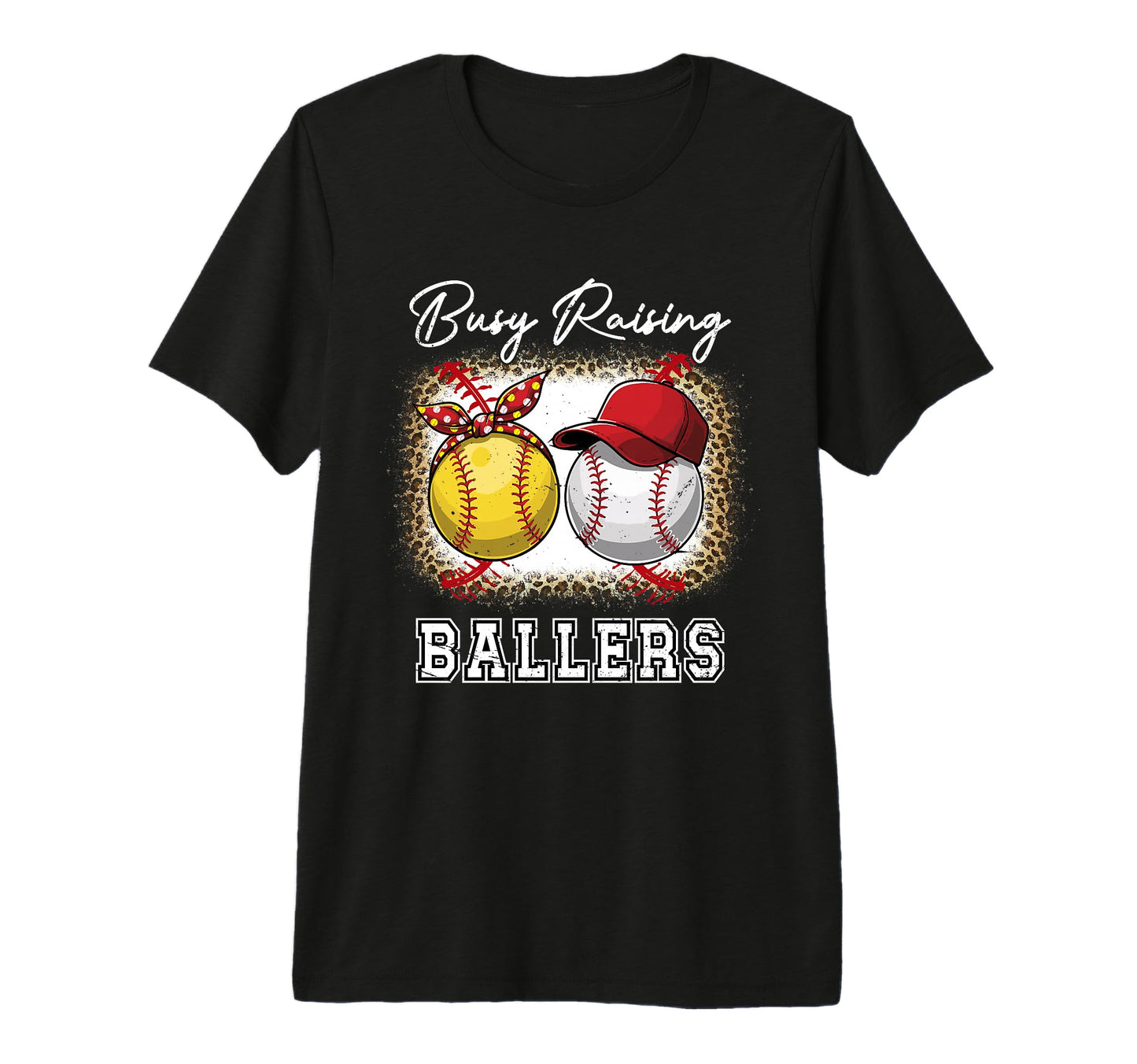 Busy Raising Ballers Baseball Softball T-Shirt - Unique Graphic for Adults - T-Shirt, Sweatshirt, Hoodie