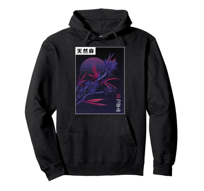 Lofi Tokyo Night Flora Aesthetic Hoodie - Fun Novelty Design Unisex - T-Shirt, Sweatshirt, Hoodie