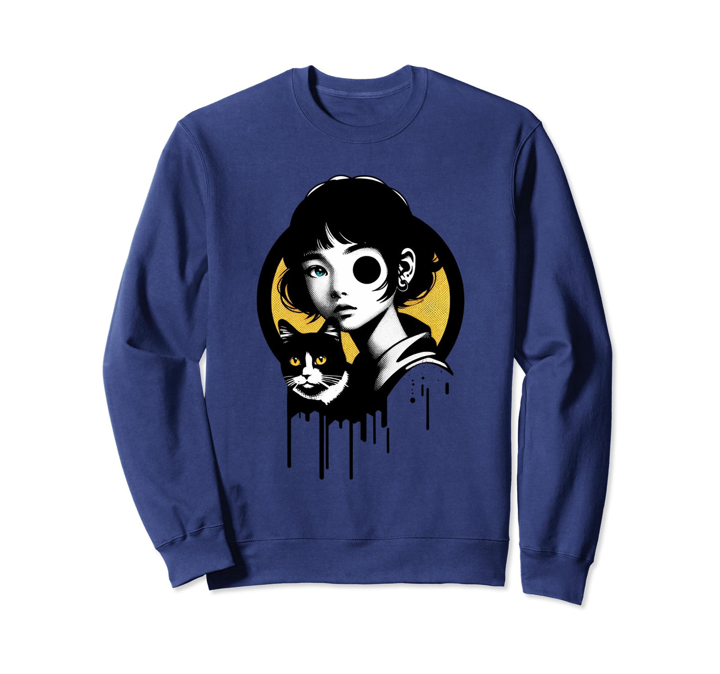 Funny And Cat Graffiti Grunge 90S Sweatshirt - Streetwear Style for Adults - T-Shirt, Sweatshirt, Hoodie