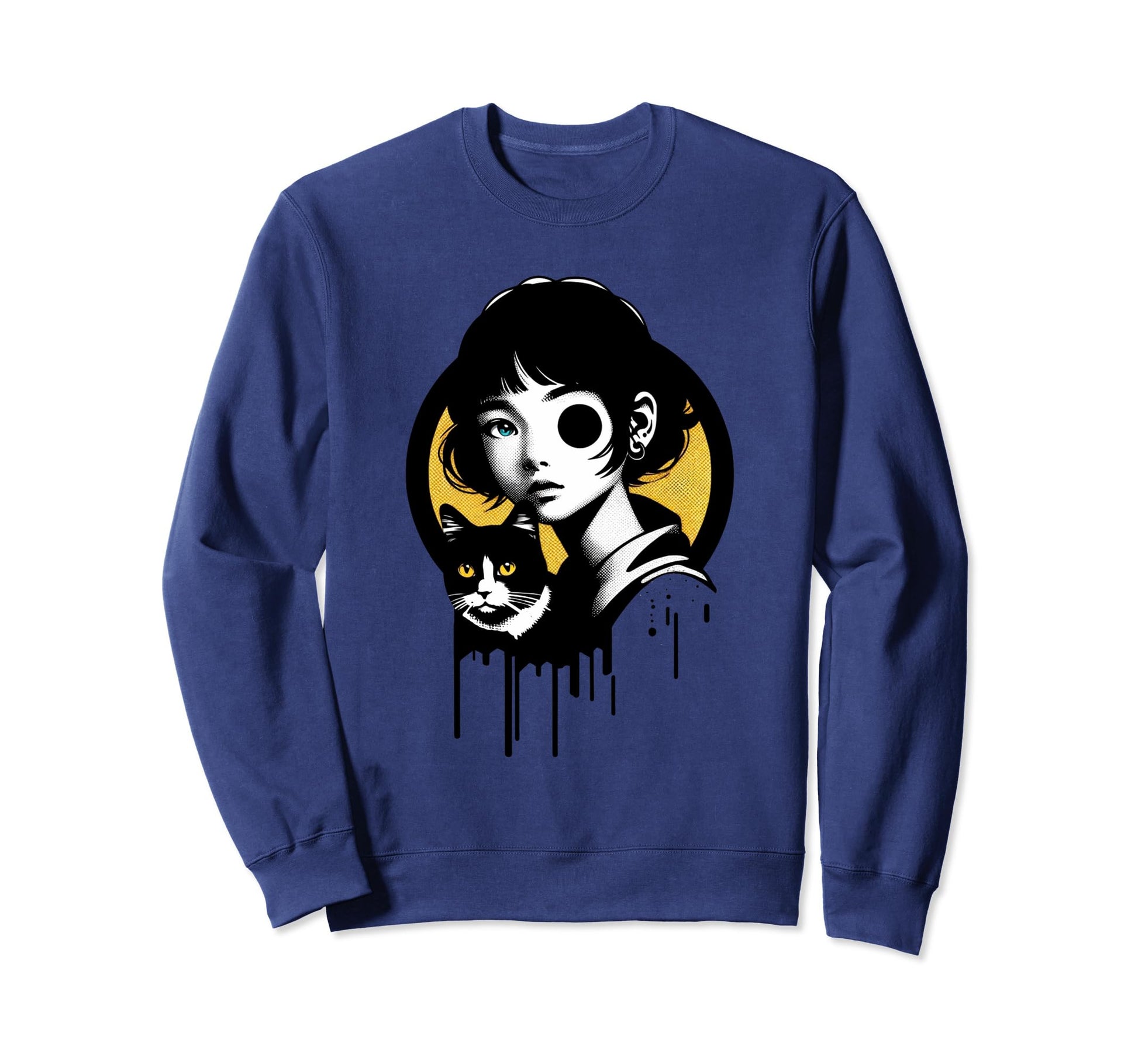 Funny And Cat Graffiti Grunge 90S Sweatshirt - Streetwear Style for Adults - T-Shirt, Sweatshirt, Hoodie