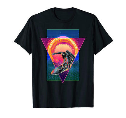 Space Vaporwave 80S Art Synthwave Surf T-Shirt - Unique Graphic for Adults - T-Shirt, Sweatshirt, Hoodie