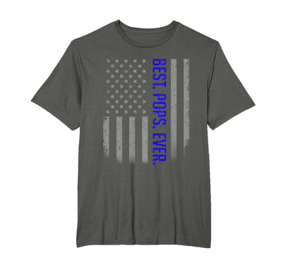 Best Pops Ever Us American Flag Gifts T-Shirt - Minimalist Print Men Women - T-Shirt, Sweatshirt, Hoodie