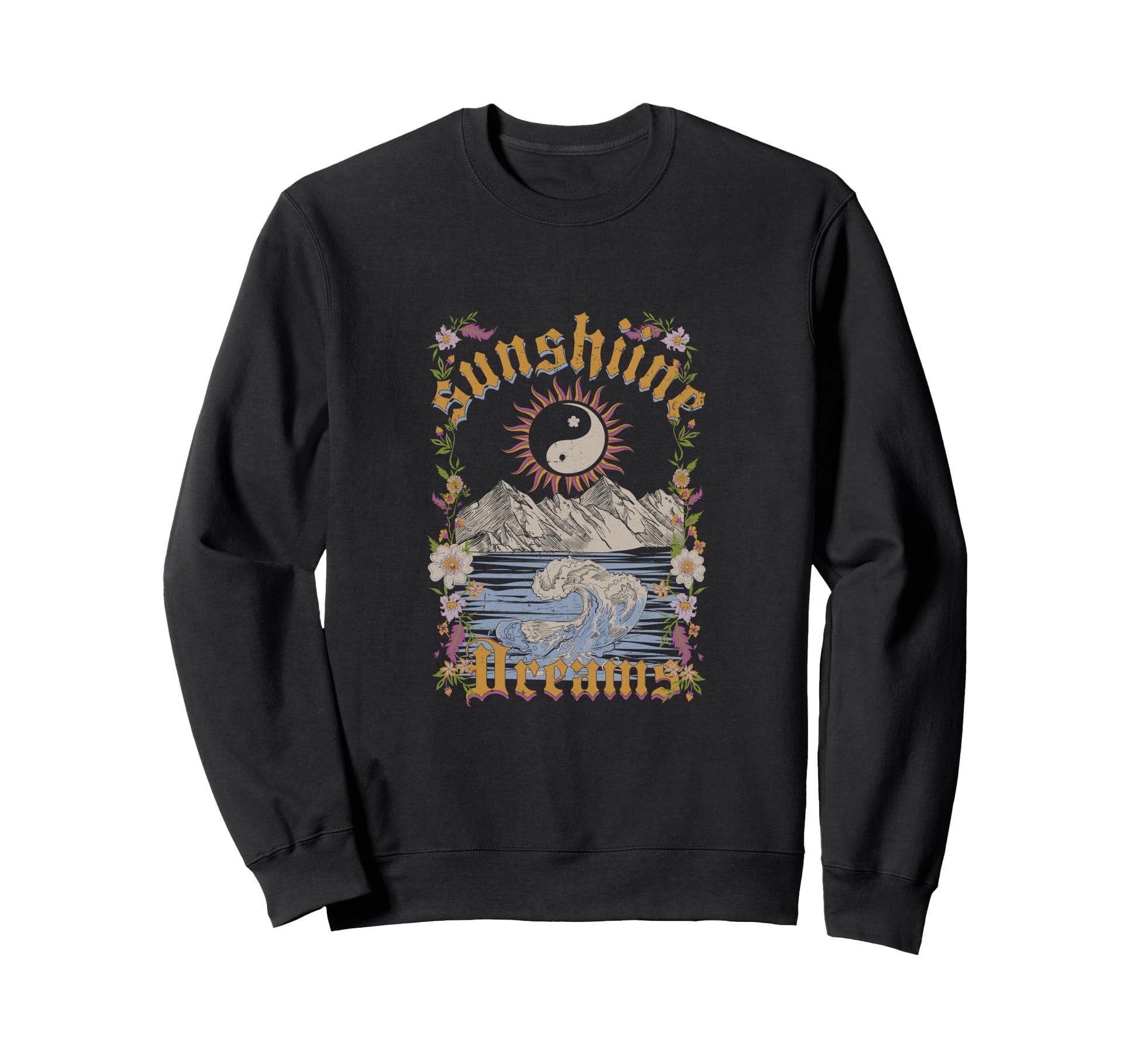 Sunshine Dreams Boho Aesthetic Sweatshirt - Graphic Print for Adults - T-Shirt, Sweatshirt, Hoodie