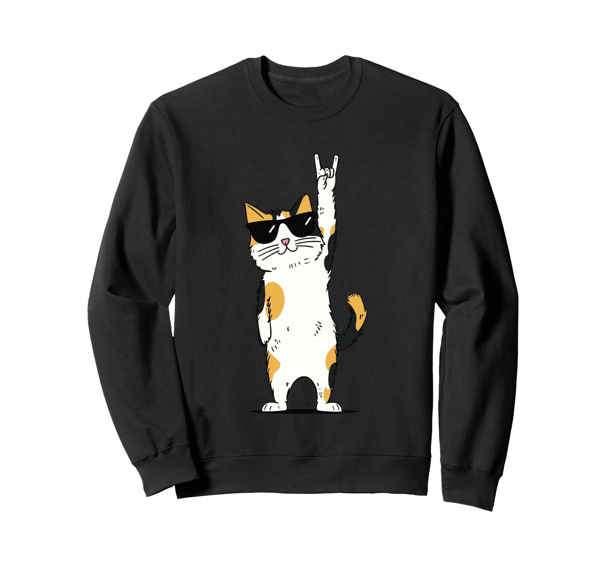 Cat Sunglasses Funny Cat Lover Sweatshirt - Casual Everyday Wear Men Women - T-Shirt, Sweatshirt, Hoodie