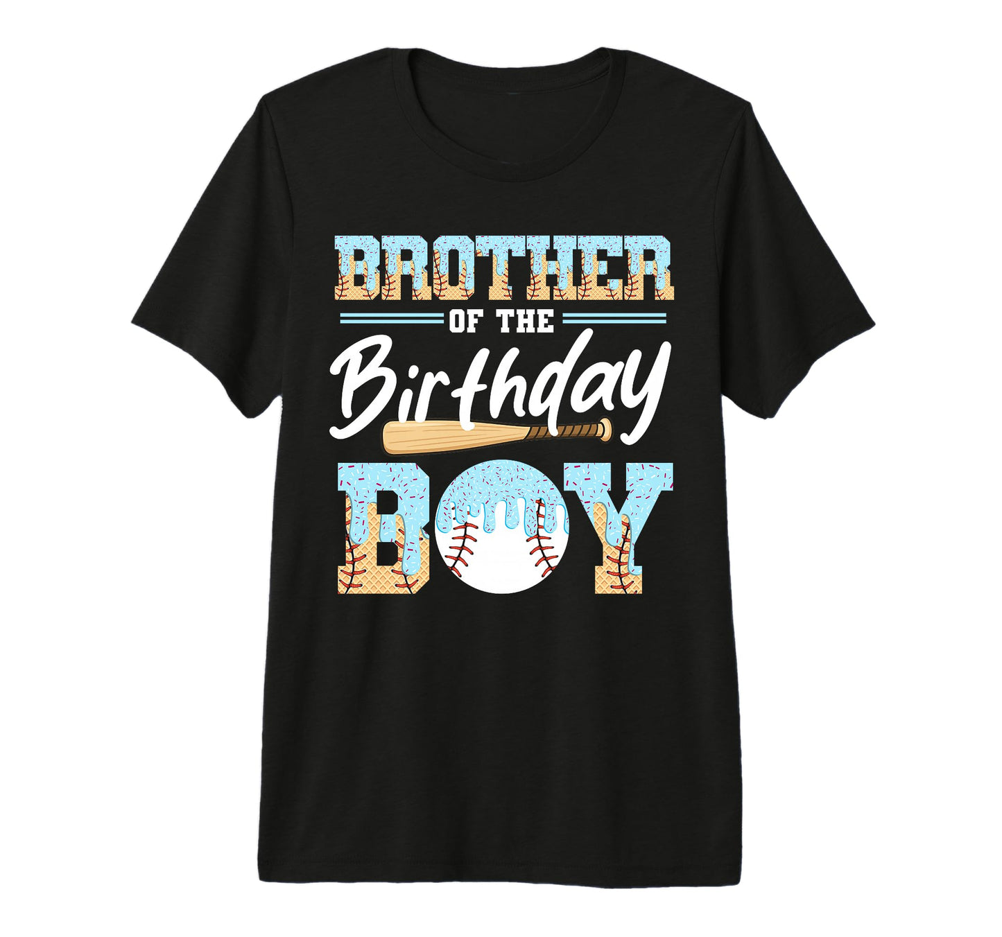 Baseball Ice Cream Drip Brother T-Shirt - Aesthetic Graphic Unisex - T-Shirt, Sweatshirt, Hoodie