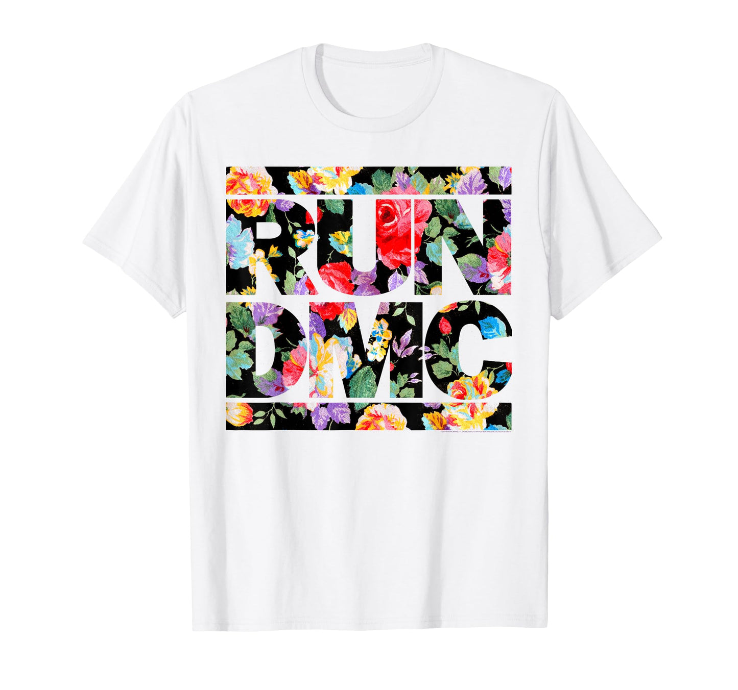 Run Dmc Floral Logo Small T-Shirt - Streetwear Style for Adults - T-Shirt, Sweatshirt, Hoodie