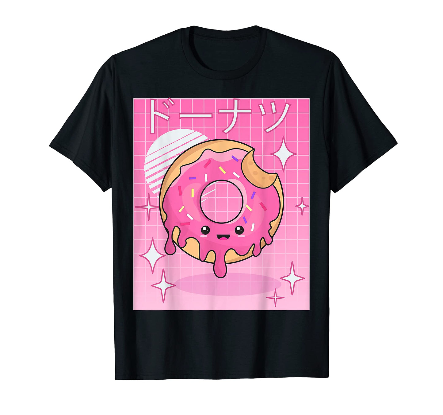 Funny 90S Japanese Kawaii Donut T-Shirt - Minimalist Print Men Women - T-Shirt, Sweatshirt, Hoodie