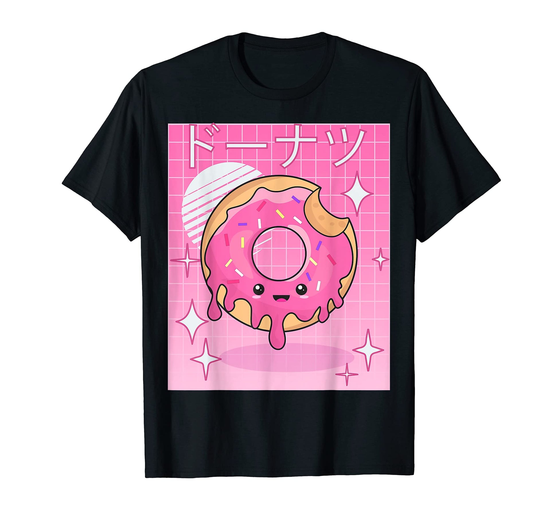 Funny 90S Japanese Kawaii Donut T-Shirt - Minimalist Print Men Women - T-Shirt, Sweatshirt, Hoodie