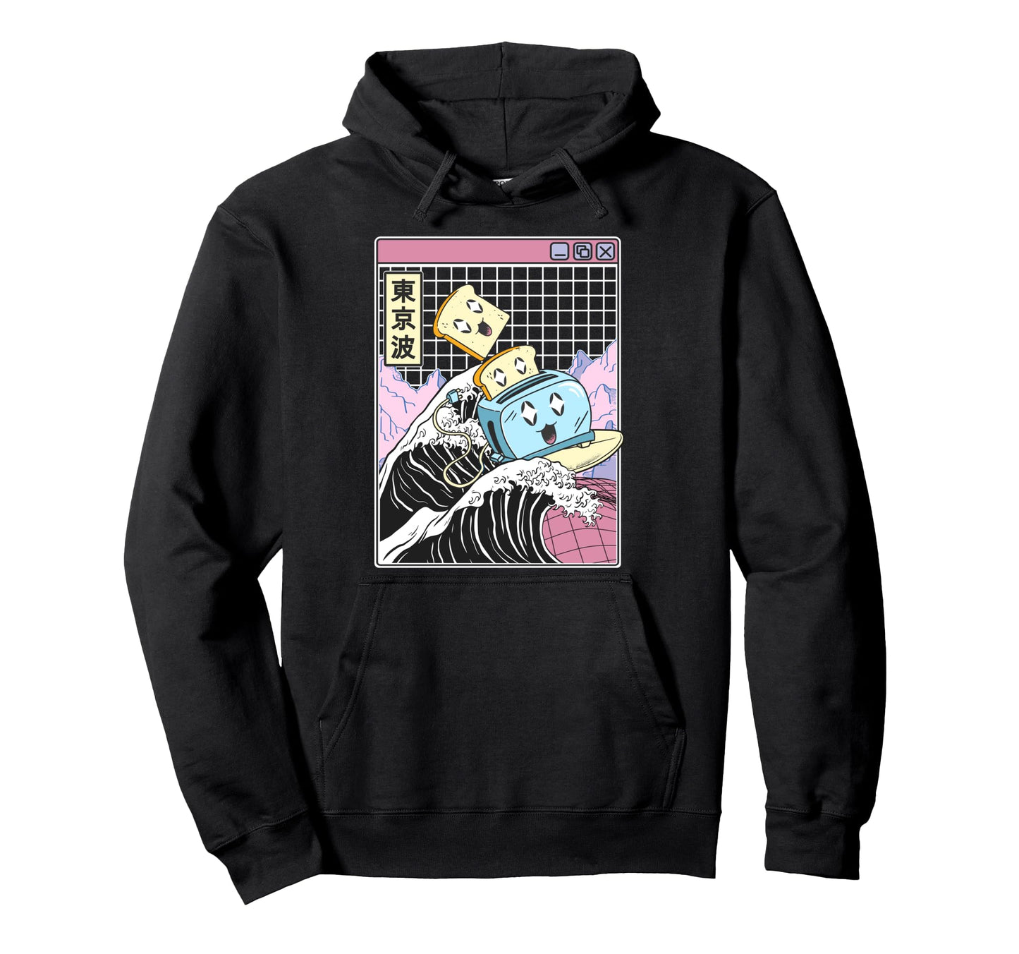 Toaster Great Wave Kawaii Hoodie - Casual Everyday Wear Men Women - T-Shirt, Sweatshirt, Hoodie