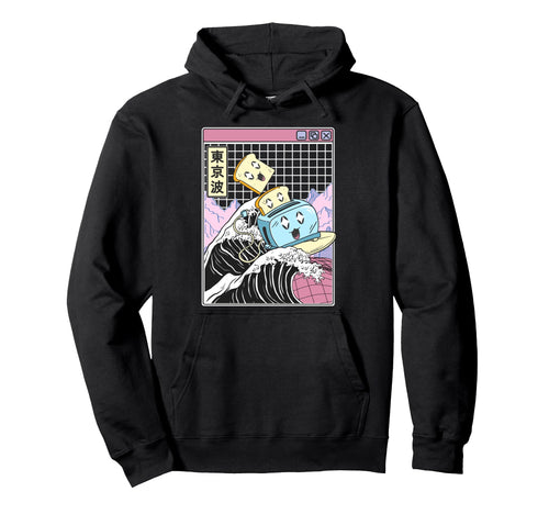 Toaster Great Wave Kawaii Hoodie - Casual Everyday Wear Men Women - T-Shirt, Sweatshirt, Hoodie