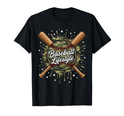 Baseball Lifestyle Sports Dad Birthday T-Shirt - Novelty Apparel Men Women - T-Shirt, Sweatshirt, Hoodie