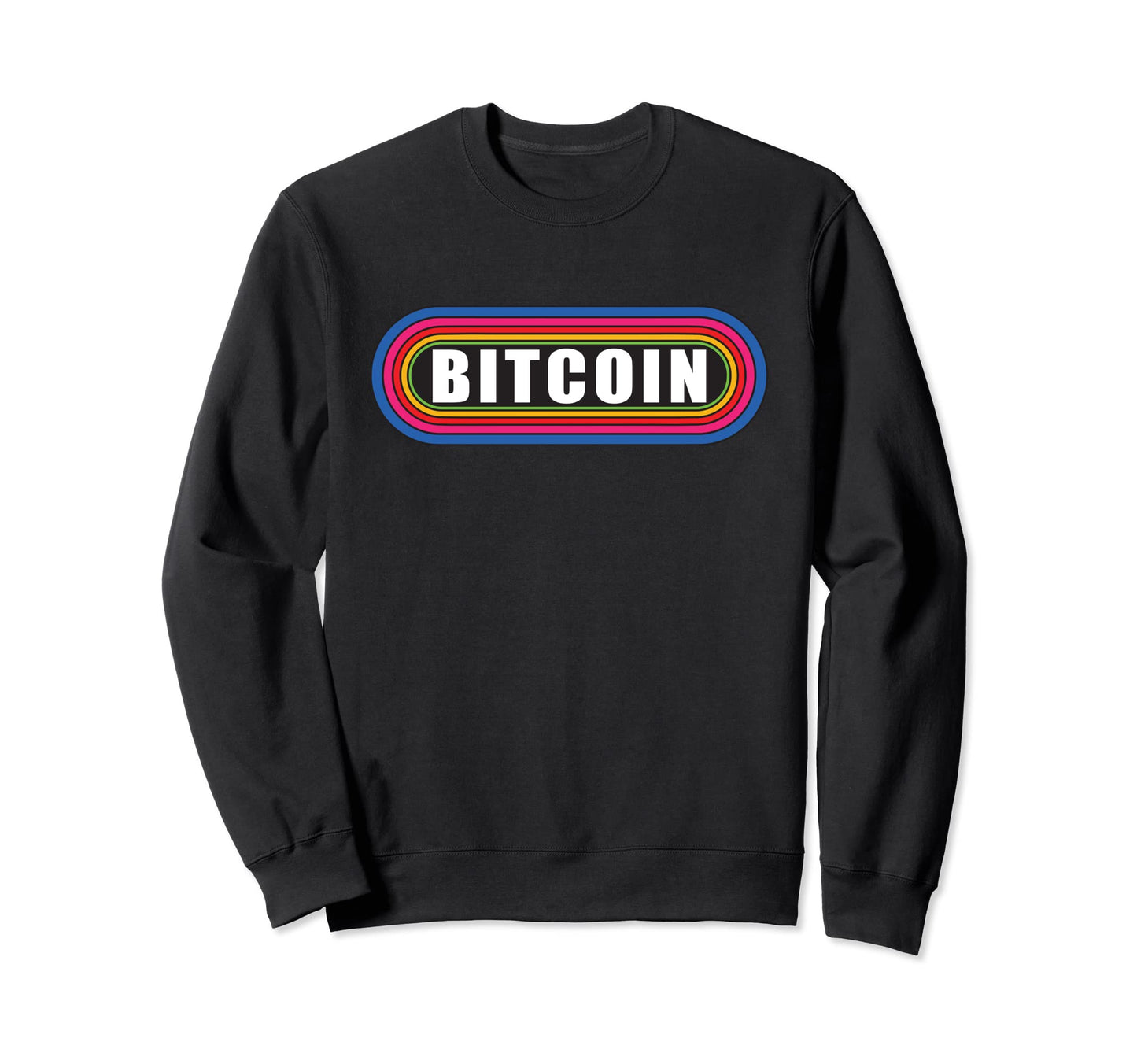 Bitcoin Rainbow Cypher Mode Crypto Sweatshirt - Novelty Apparel for Adults - T-Shirt, Sweatshirt, Hoodie
