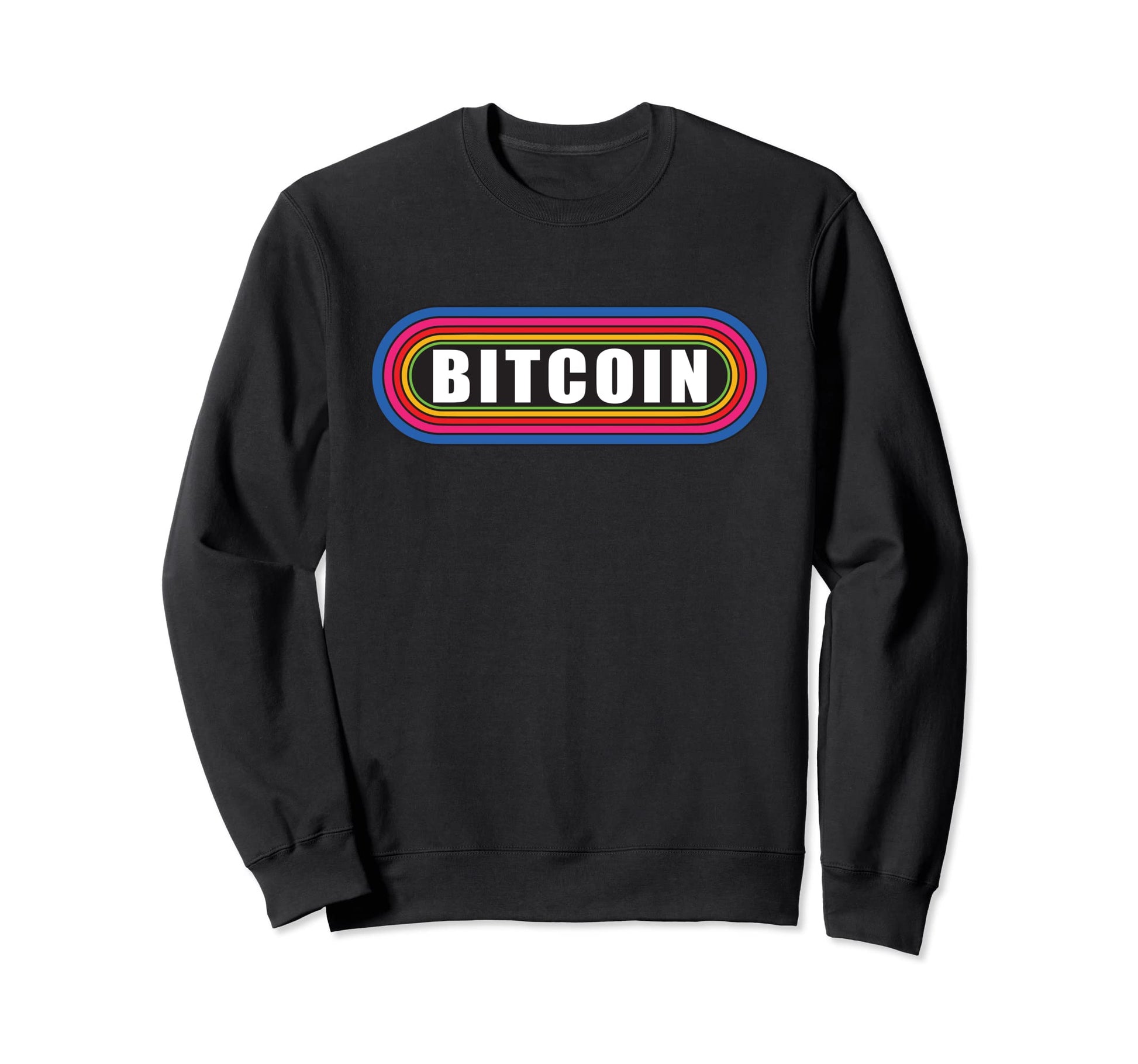 Bitcoin Rainbow Cypher Mode Crypto Sweatshirt - Novelty Apparel for Adults - T-Shirt, Sweatshirt, Hoodie