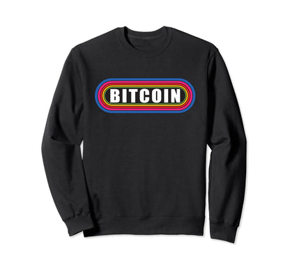 Bitcoin Rainbow Cypher Mode Crypto Sweatshirt - Novelty Apparel for Adults - T-Shirt, Sweatshirt, Hoodie
