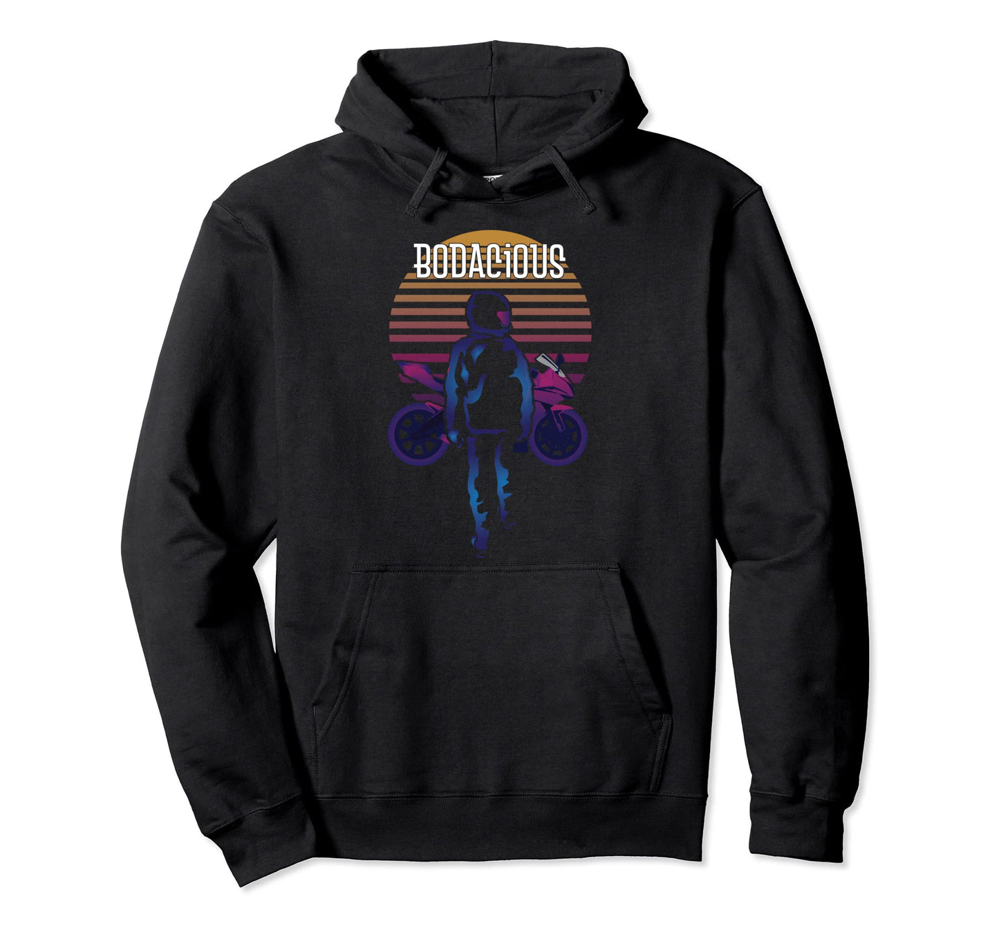 80S Synthwave Motorcycle Gift Hoodie - Fun Novelty Design Men Women - T-Shirt, Sweatshirt, Hoodie
